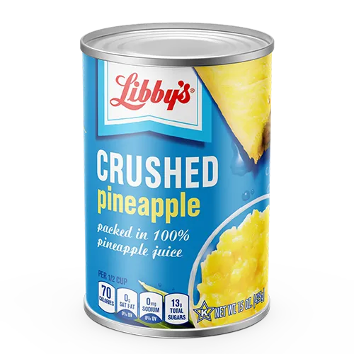 Crushed Pineapple all natural in fresh pineapple juice